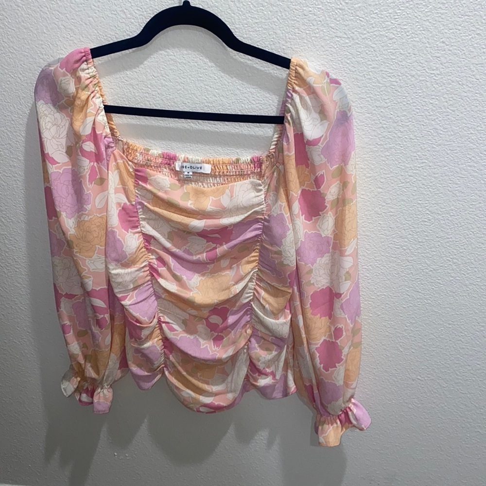 Rose + Olive Floral Blouse